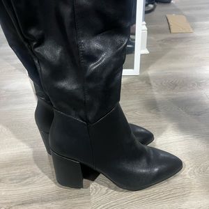 Brand new never worn knee high pointed toe heel boots